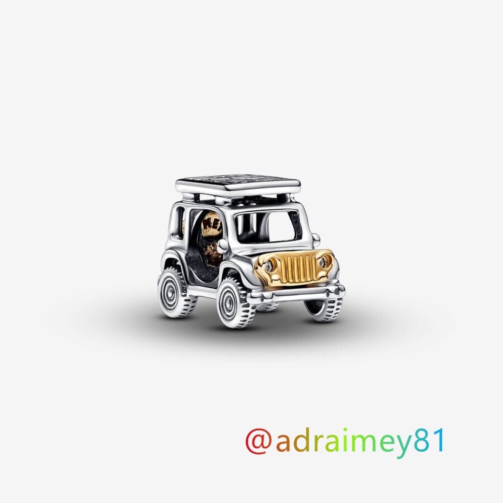 New Pandora Two-tone Adventure Car Charm